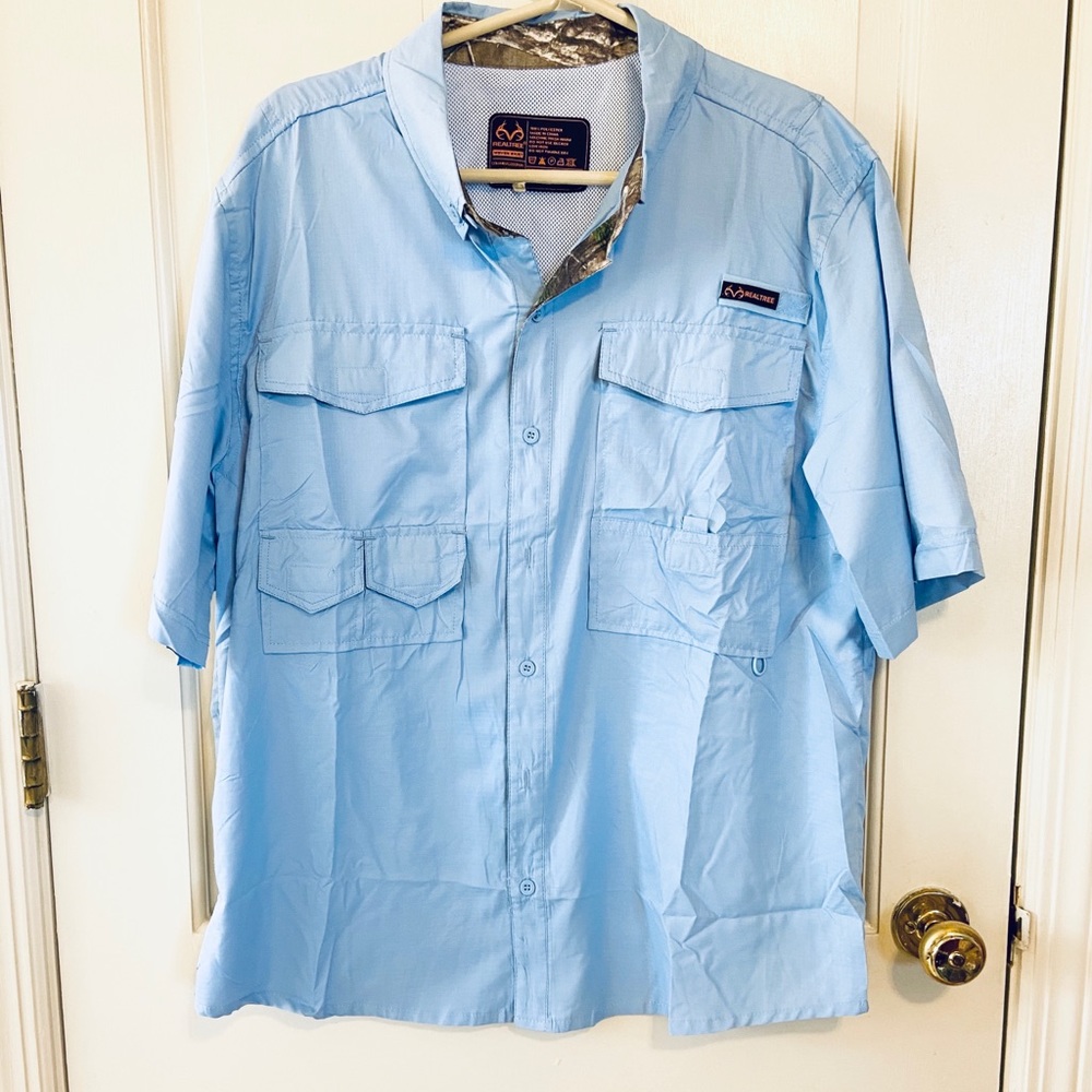 NWOT realtree blue woven shirt hunting fishing